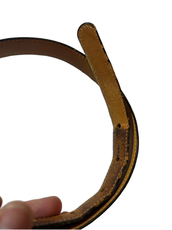 Coach Vintage Skinny Leather Belt Made In NYC Brass Buckle Size 30 main image 6